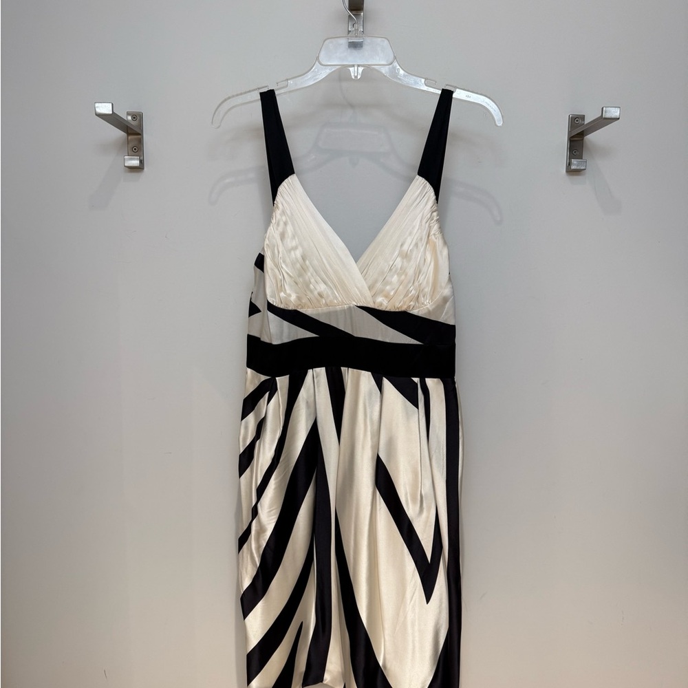 Issue New York Black and Cream Midi Dress